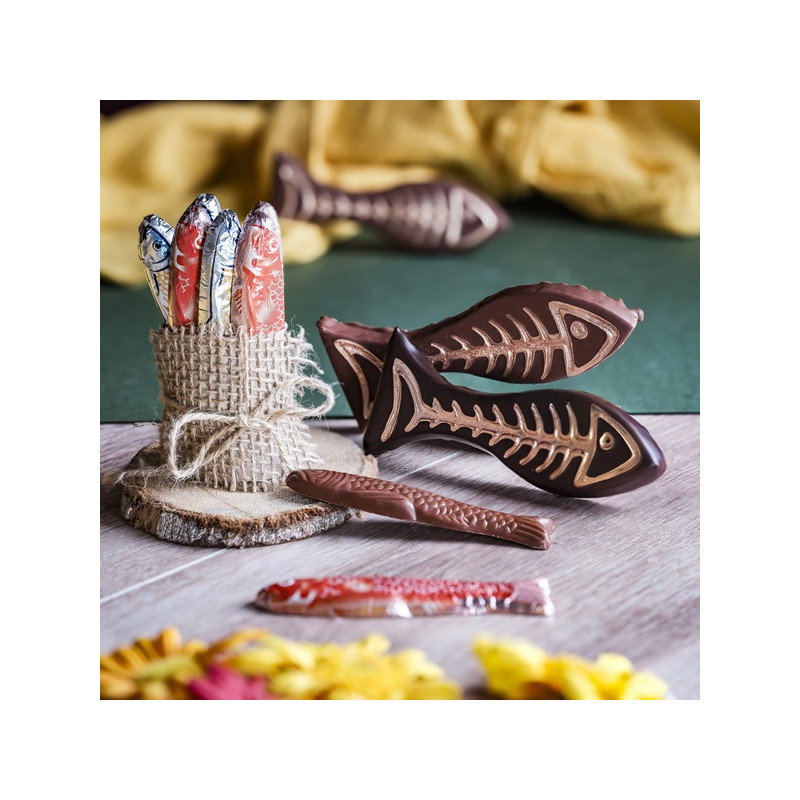 Poisson guimauve vanille lait ou noir framboise chocolats de pâques