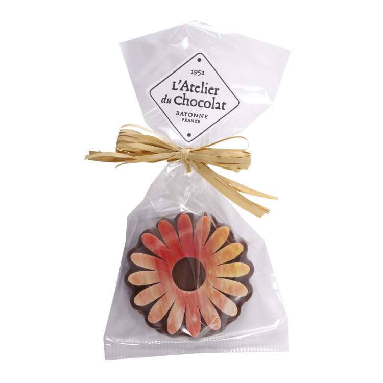 Fleur praliné feuilleté chocolat lait livraison rapide chocolats de Pâques atelier du chocolat cadeau chocolat famille