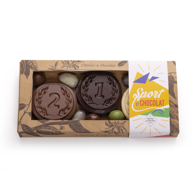 Coffret cadeau médailles en chocolat livraison cadeau chocolat artisanal en 24h