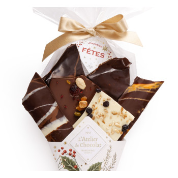 Bouquet de Chocolat Joyeuses Fêtes assortiment chocolat artisanal noel