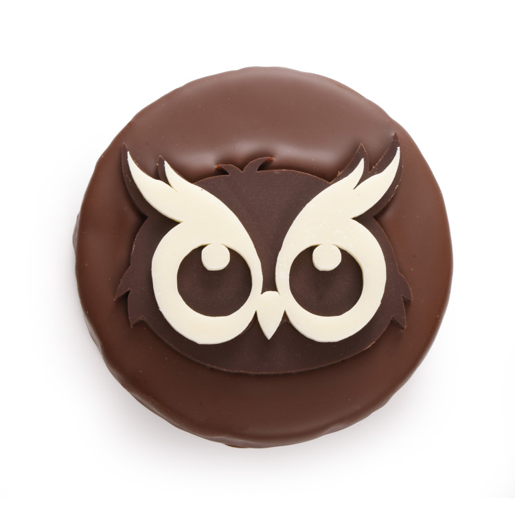 Hibou praliné feuilleté chocolat lait noël