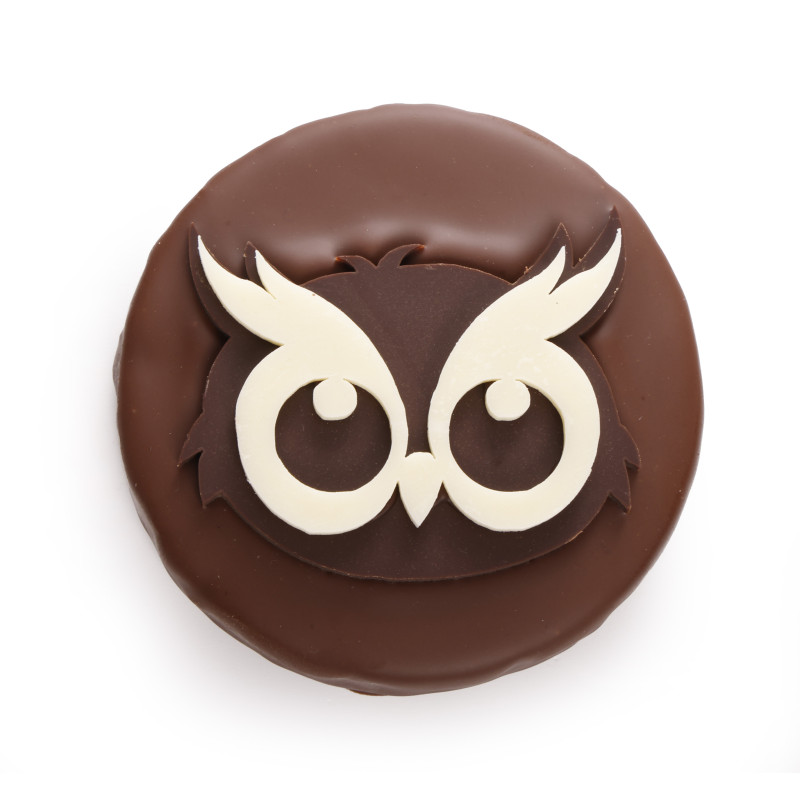 Hibou praliné feuilleté chocolat lait noël