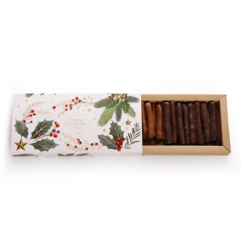 Duo orangettes citronnettes de Noël chocolats Joyeuses Fêtes livraison cadeau chocolat de fin d'année en 24h