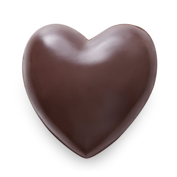 Moulage coeur garni chocolat noir