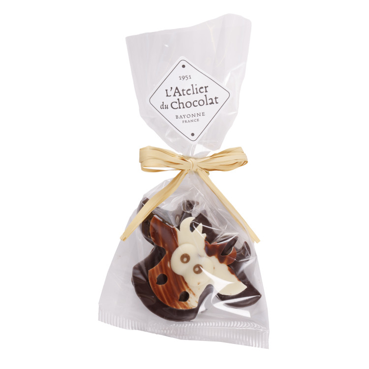 Vache praliné rocher noir chocolat de Pâques