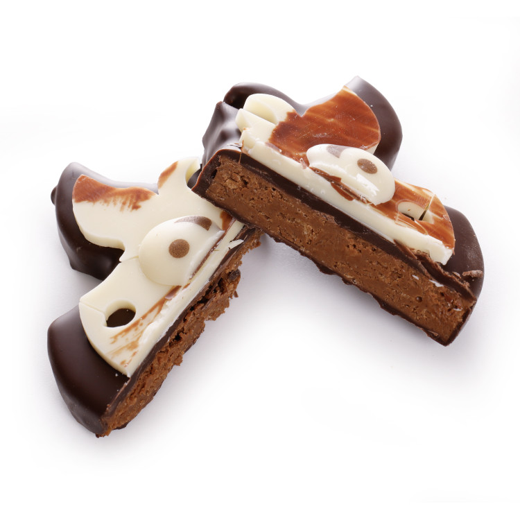 Vache praliné rocher noir chocolat de Pâques