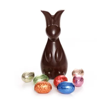 Coffret trésors du lapin en chocolat de Pâques