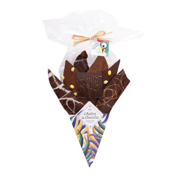 Composition chocolats Joyeuses Pâques et son lapin de Pâques