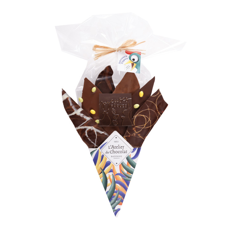 Composition chocolats Joyeuses Pâques et son lapin de Pâques