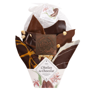 Bouquet de chocolat Merci noir