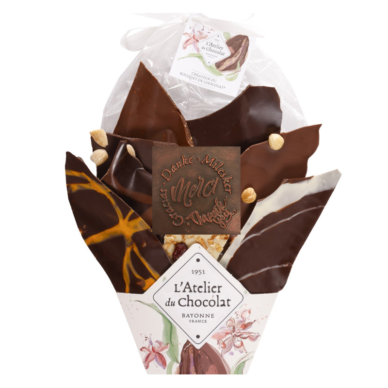 Bouquet de chocolat Merci noir