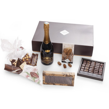 Coffret cadeau pétillant chocolats champagne
