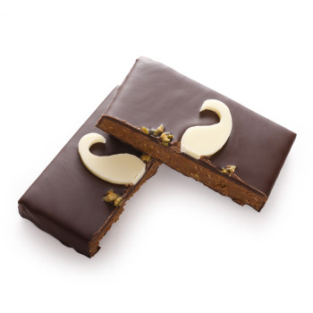 Mini carré moustache praliné pistache kadaïf chocolat au lait