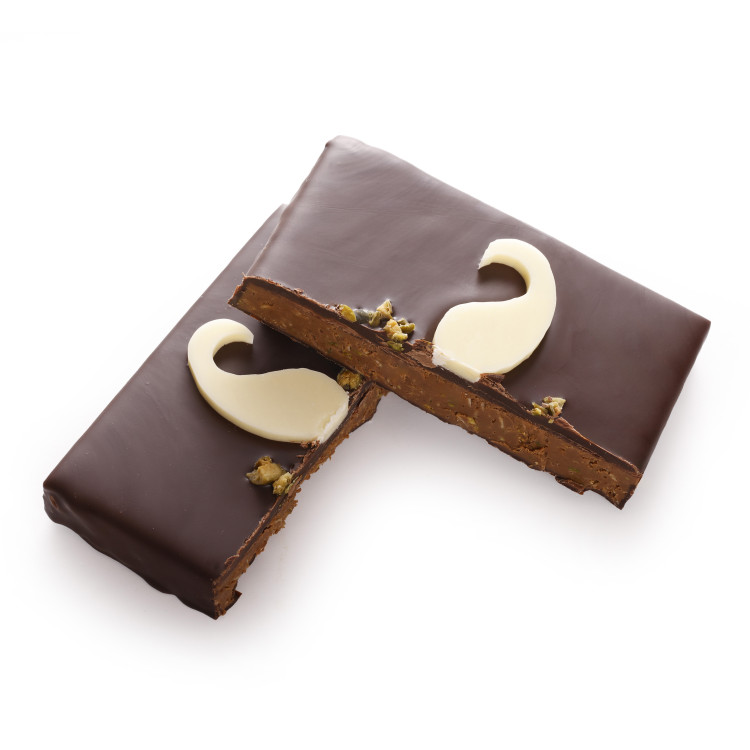 Mini carré moustache praliné pistache kadaïf chocolat au lait