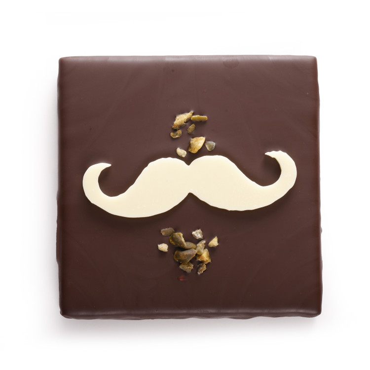 Mini carré moustache praliné pistache kadaïf chocolat au lait
