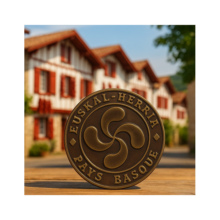 Croix basque chocolat noir - Lauburu