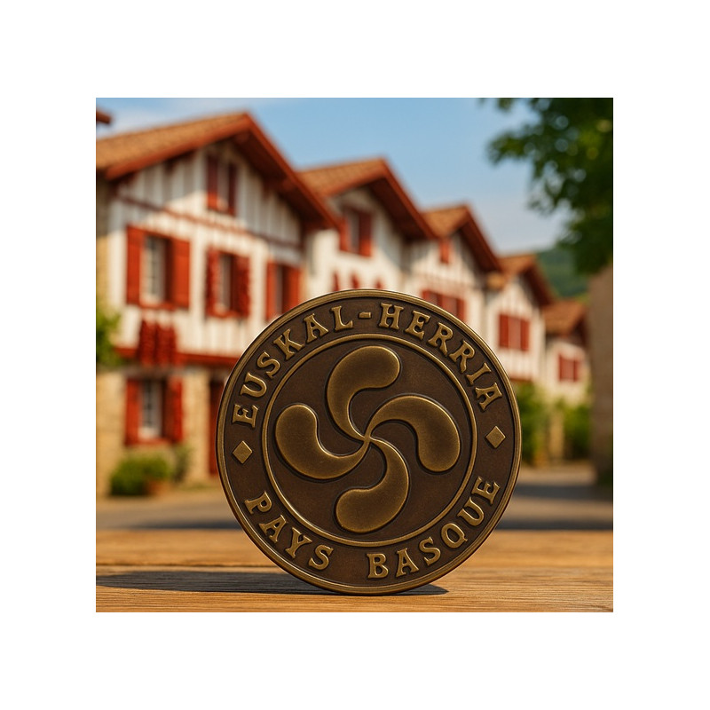 Croix basque chocolat noir - Lauburu