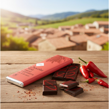 Tablette chocolat noir Piment d'Espelette