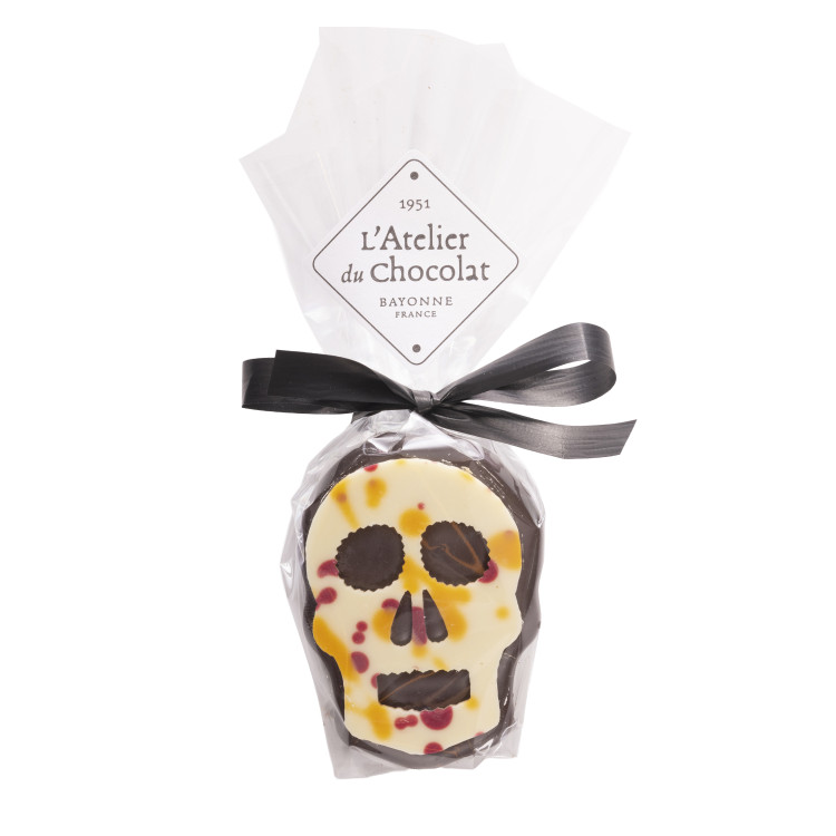 Bouchée ganache chocolat criollo Mexique Halloween emballage