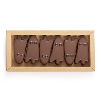 Fantômes guimauve fraise chocolat lait halloween