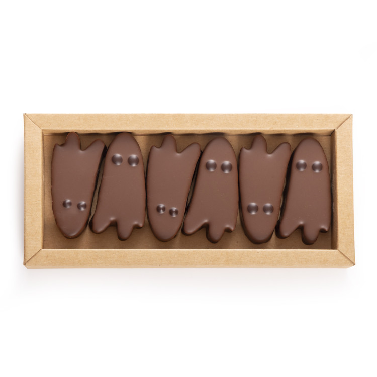 Fantômes guimauve fraise chocolat lait halloween
