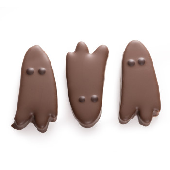 Fantômes guimauve fraise chocolat lait halloween