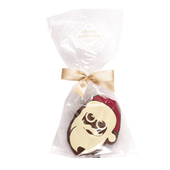 Père noël gianduja noisettes chocolat au lait livraison express cadeau chocolats de Noël cadeau gourmand fin d'année