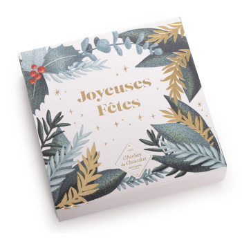 Carré de chocolat Joyeux Noël livraison rapide chocolats de noel coffret gourmand cadeau de fin d'année