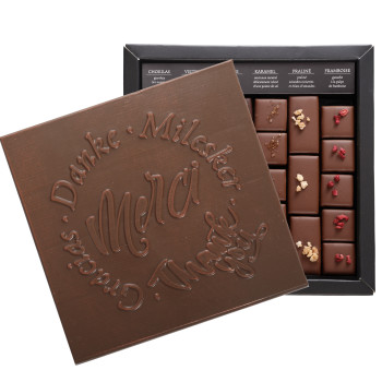 Boîte de chocolats noir lait Ilbarritz Merci lait