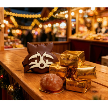 Raton laveur praliné cacahuètes chocolat au lait chocolats de Noël