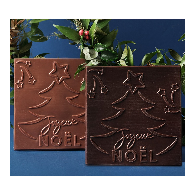 Carré de chocolat Joyeux Noël livraison rapide chocolats de noel coffret gourmand cadeau de fin d'année