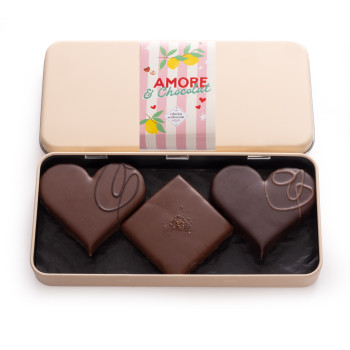 Plumier Amore bouchées praliné chocolat Saint-Valentin