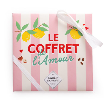 Boîte de chocolats extra noir chocolats de la Saint-Valentin livraison cadeau chocolat artisanal saint valentin 24h