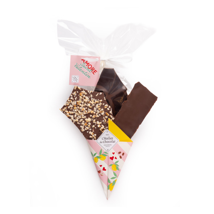 Bouquet de chocolat saint valentin et sa bouchée limoncello