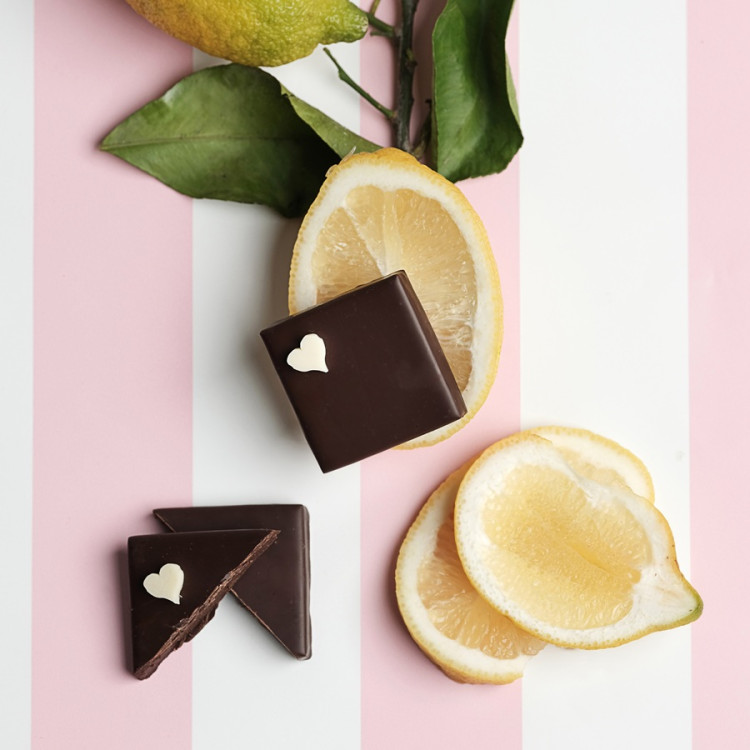 Bouquet de chocolat saint valentin et sa bouchée limoncello