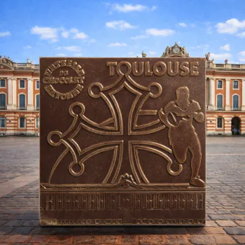 PLAQUE CHOCOLAT NOIR CADEAU SOUVENIR TOULOUSE ATELIER DU CHOCOLAT CHOCOLATERIE ARTISANALE