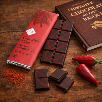 Tablette chocolat noir Piment d'Espelette