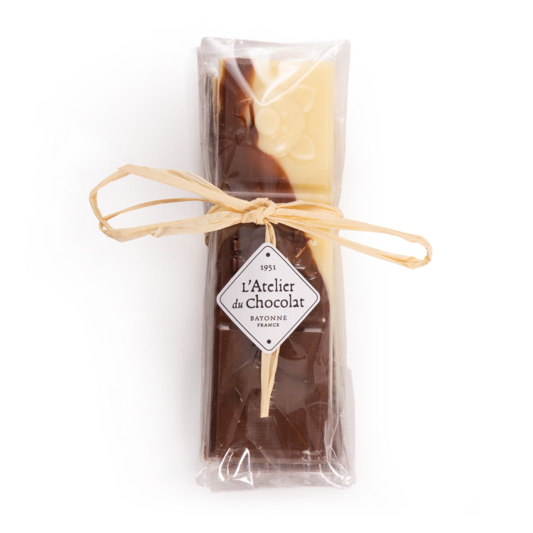 Barre Animaux de la ferme chocolat lait et blanc
