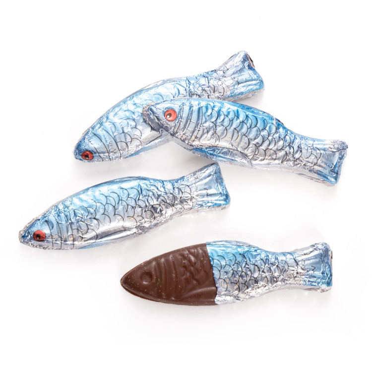 Sardines au chocolat au lait livraison express chocolats de Pâques meilleur chocolat artisanal pour enfant