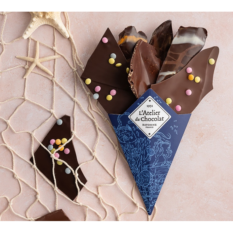 Bouquet de Chocolat Joyeuses Pâques assortiment chocolats de paques atelier du chocolat livraison meilleur chocolat de paques.