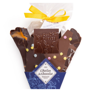 Bouquet de Chocolat et son mini carré Joyeuses Pâques
