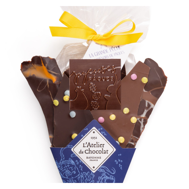 Bouquet de Chocolat et son mini carré Joyeuses Pâques