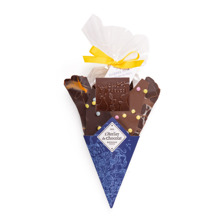 Bouquet de Chocolat et son mini carré Joyeuses Pâques