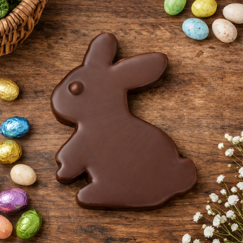 Lapin Feuilleté Praliné Chocolat au Lait Pâques livraison chocolats enfants pâques lapin en chocolat