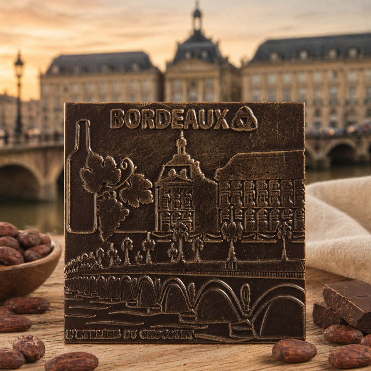 Carré chocolat noir Bordeaux