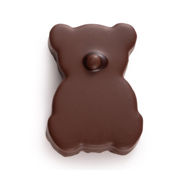 Ourson guimauve vanille chocolat au lait, une gourmandise tendre et fondante signée L’Atelier du Chocolat.