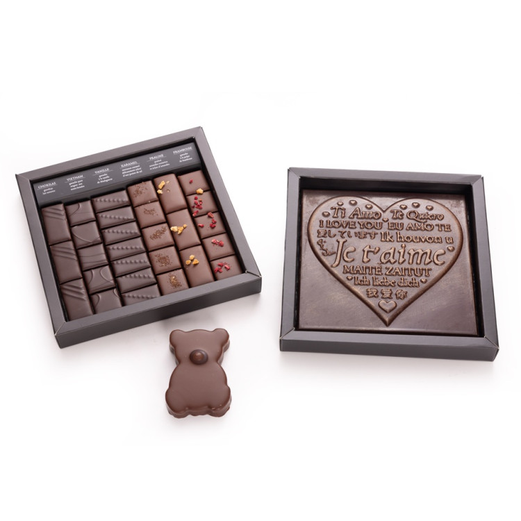 Composition chocolat Un amour de Maman coffret cadeau Bonne Fête Maman