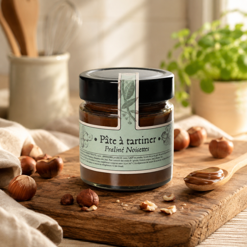 Pâte à tartiner artisanale praliné noisettes