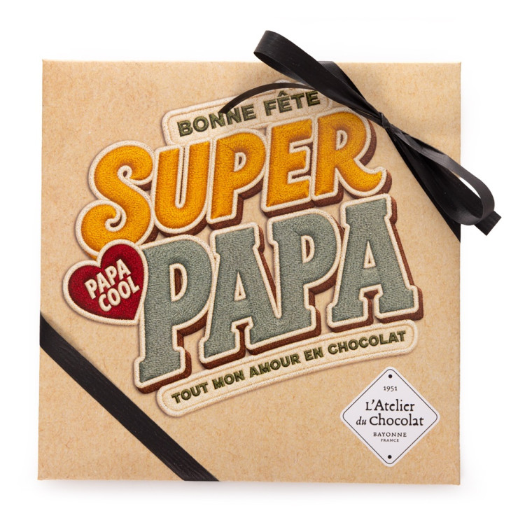Boîte de Chocolats extra noir Bonne Fête Papa