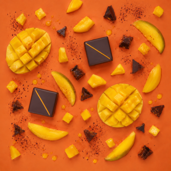 Bouchée mangue piment chocolat noir livraison chocolat artisanal cadeau chocolat ganache fruitée livraison sous 24h